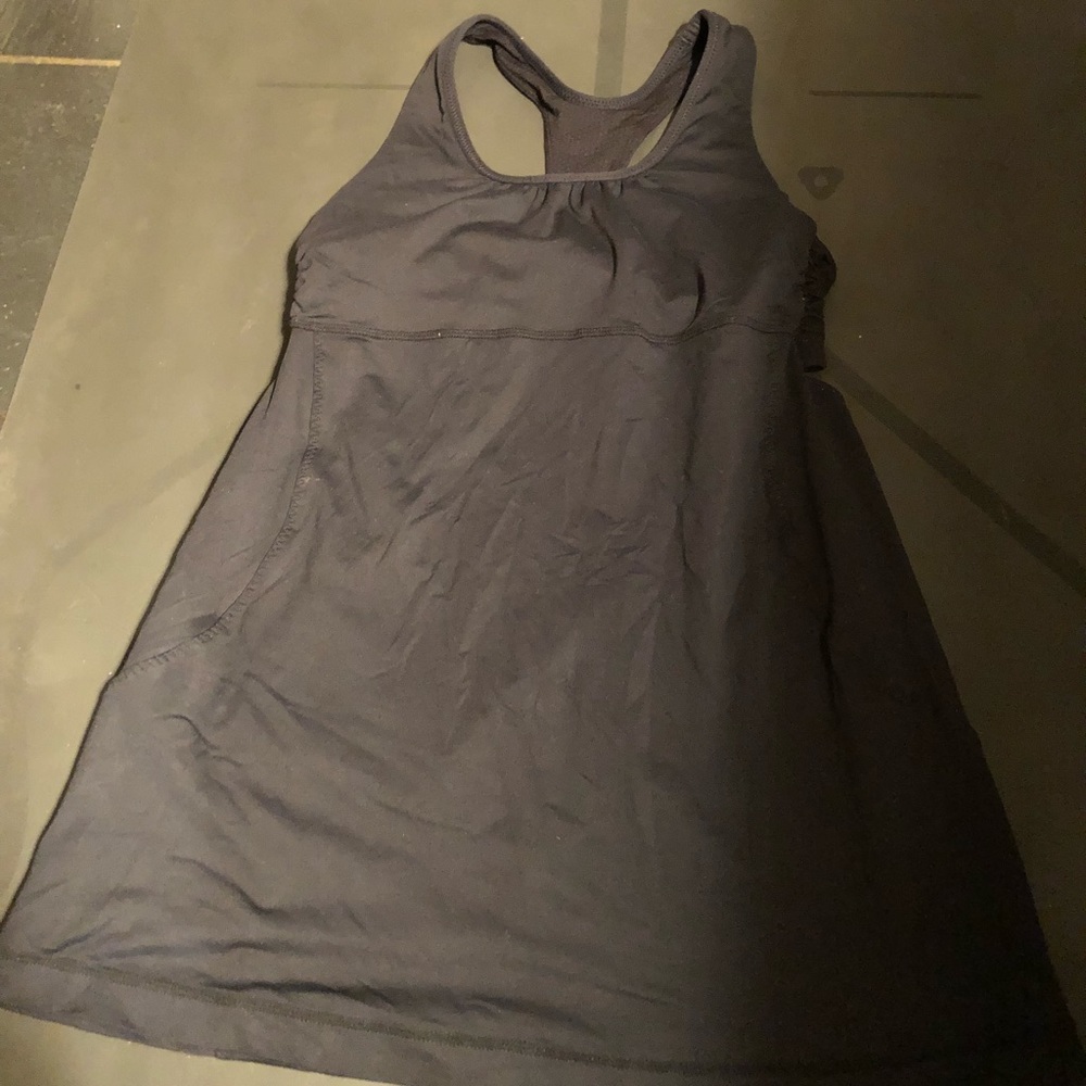 Lululemon Black Turbo Tank with shelf bra